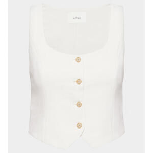 Aritzia Wilfred Rocco Vest Slim-fit Japanese Crepe Button-Up Vest, Size 8